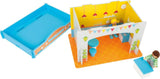 Small Foot 10852 Playhouse Restaurant Wykonane z drewna, z 2 figurkami lalek, akcesoriami i zdejmowanym dachem, od 3 lat Domki dla lalek Naty Shop