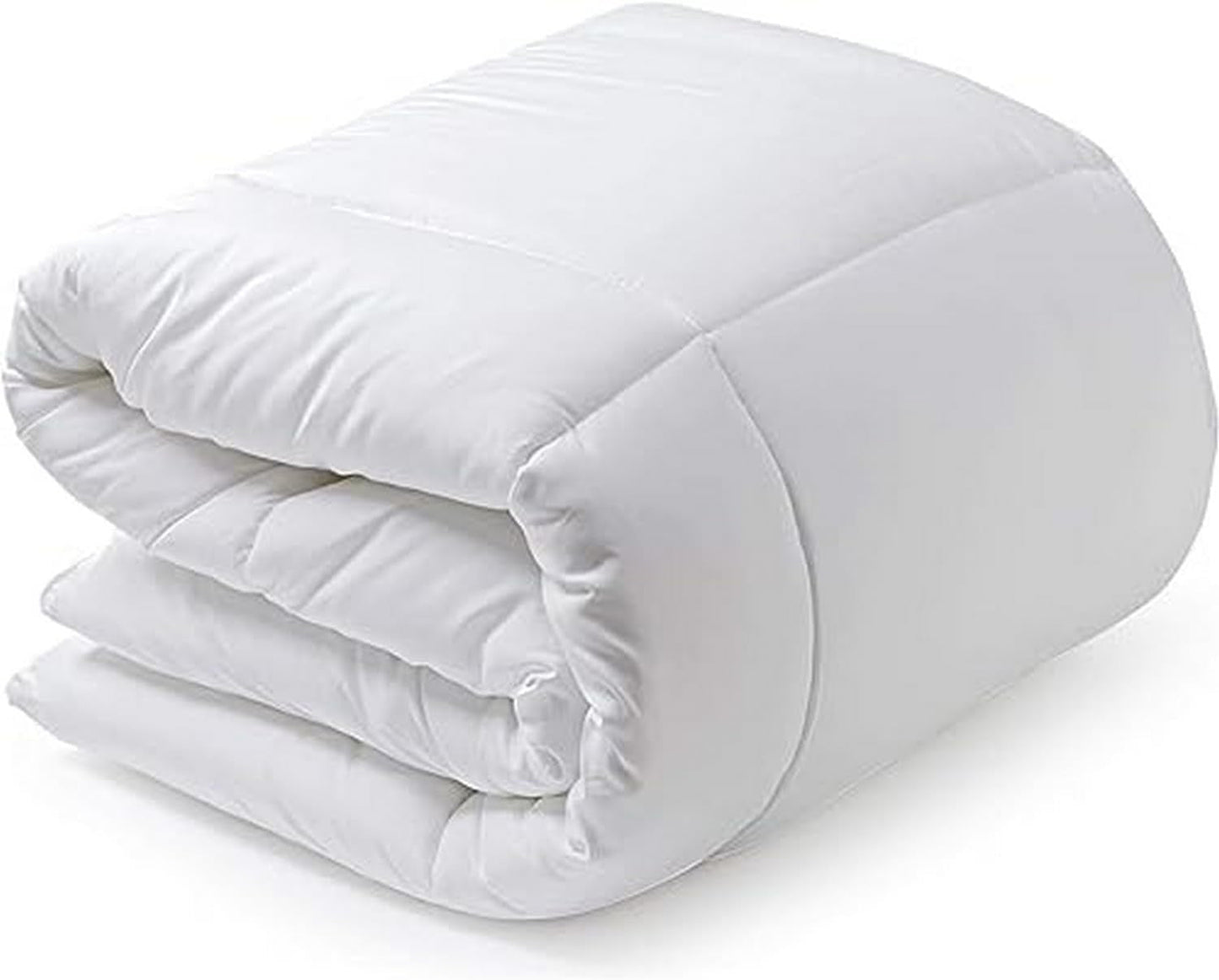 Kołdra z włókna 250 G, mikrofibra, miękka, jedwabista, do łóżek 100, 105 i 110 cm, biała, 180 X 220 cm Kołdry i kołdry Naty Shop 100X120