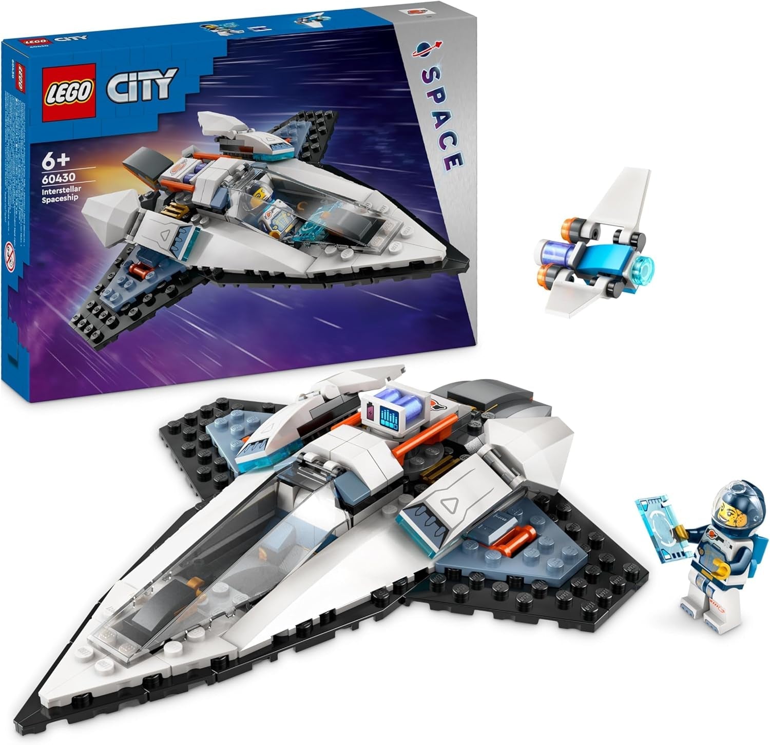 LEGO City Statek kosmiczny Wahadłowiec kosmiczny Zabawka kosmiczna dla dzieci Klocki dla chłopców i dziewcząt Od 6 lat Zestaw figurek astronautów 60430 Zestawy do budowania Besuche den LEGO-Store Single