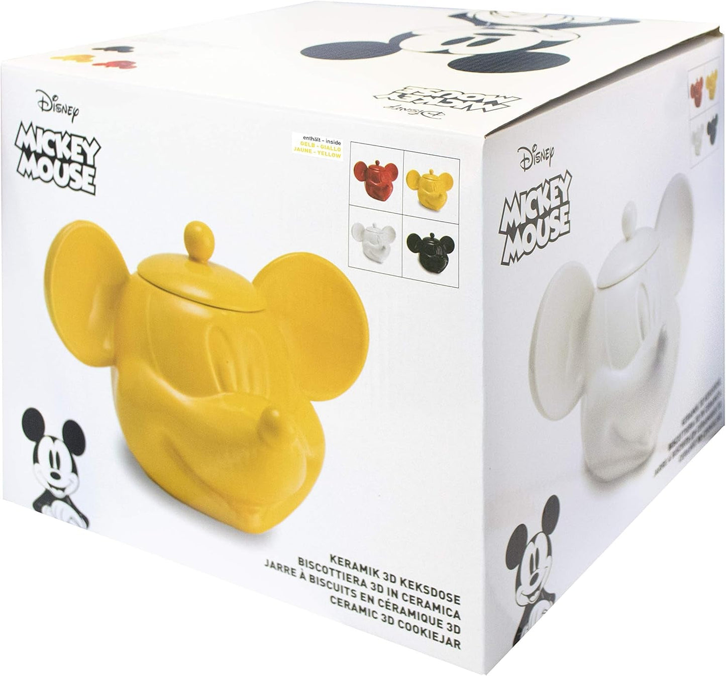 Joy Toy 62129 Disney Mickey Mouse 3D Cookie Jar Żółty 25X17X20 Cm Pudełka do przechowywania żywności Naty Shop