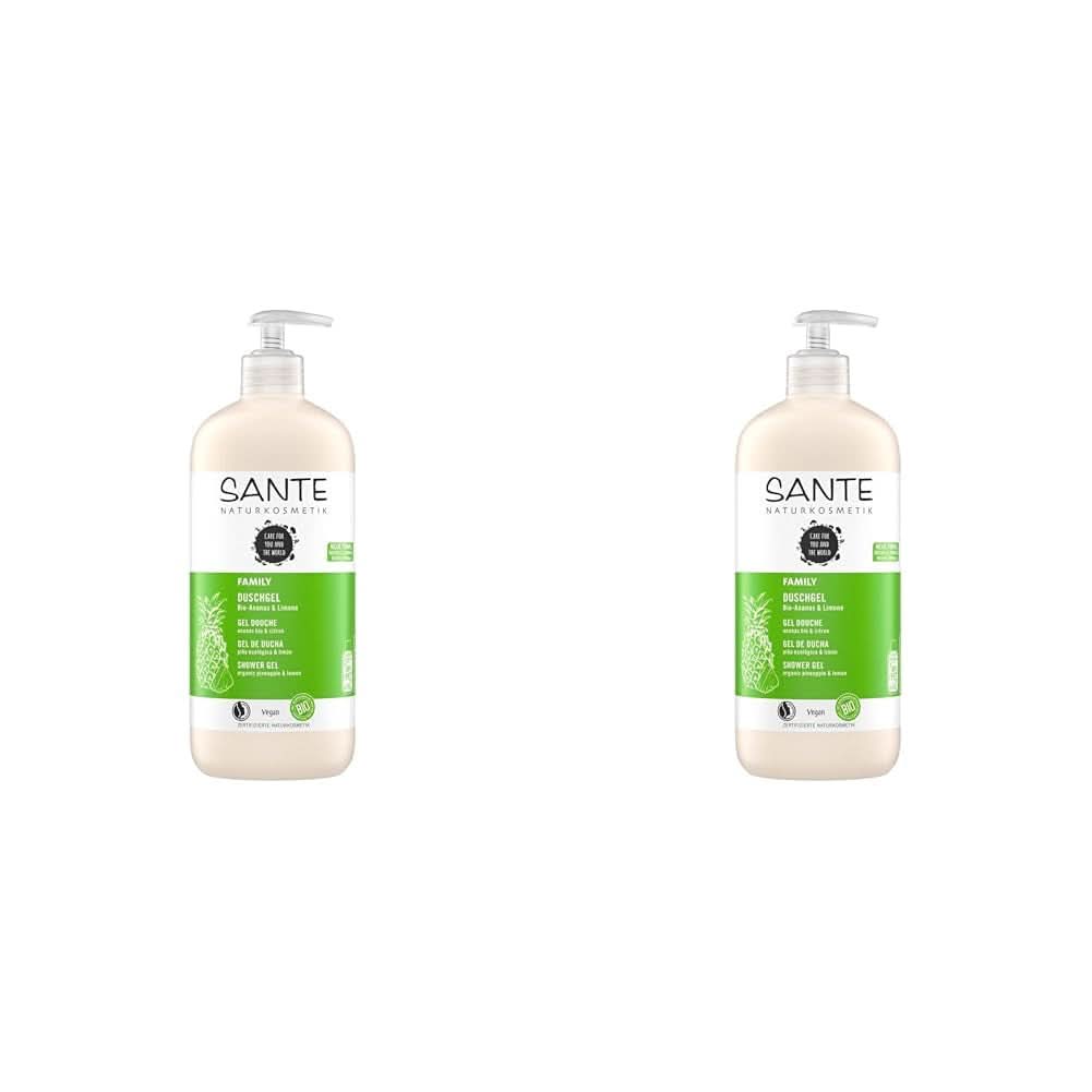 SANTE Natural Cosmetics Odświeżający żel pod prysznic o cytrusowym zapachu, 950 ml Pod prysznic i do kąpieli Naty Shop 2 sztuki x 950 ml Owocowy, świeży