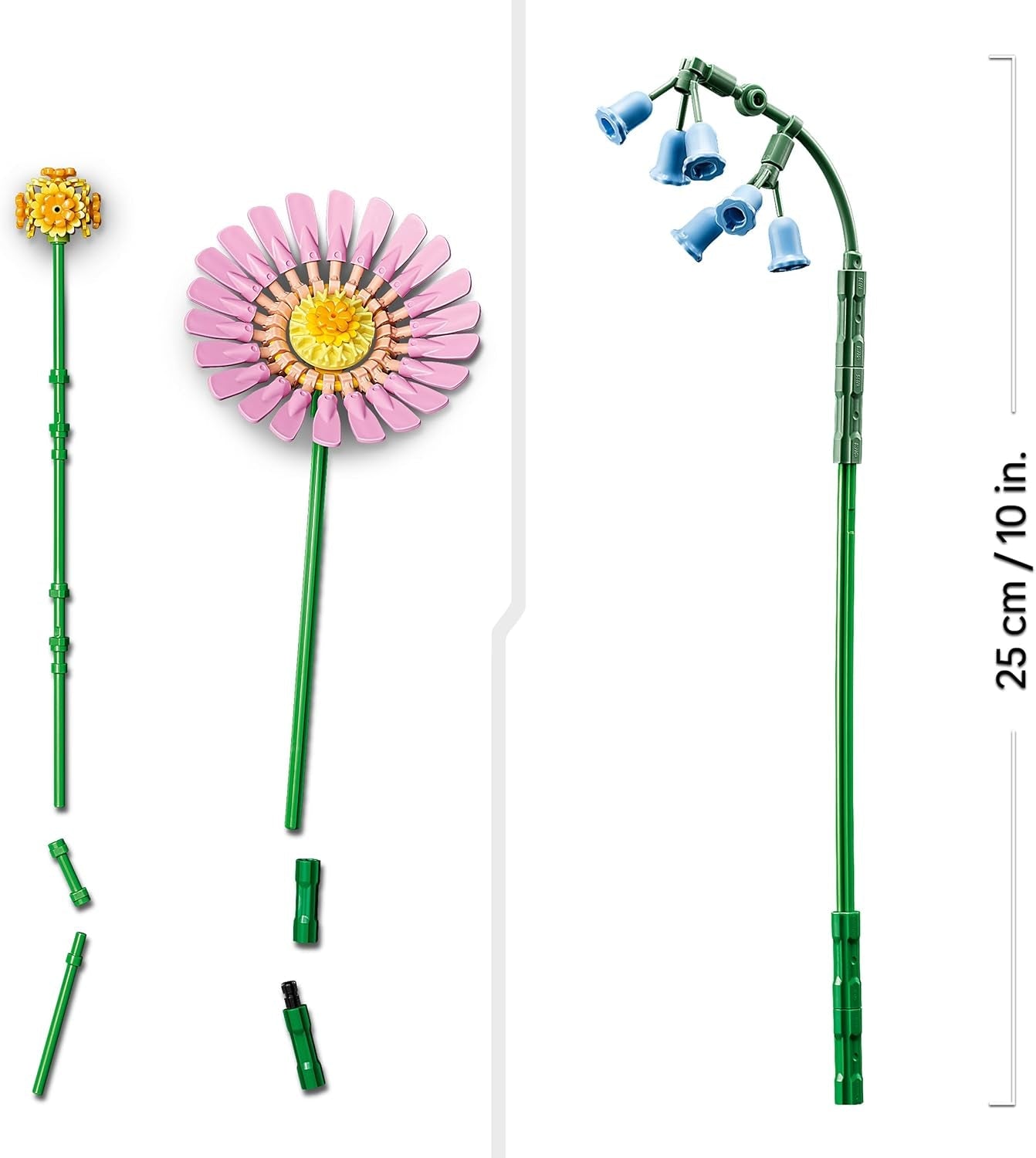 LEGO Botanicals Mały letni bukiet — zestaw do budowania sztucznych kwiatów — zawiera. dzwonki, jaskry, tulipany - Pomysł na prezent dla kobiet, matek i mężczyzn - 10347 Zestawy do budowania Besuche den LEGO-Store