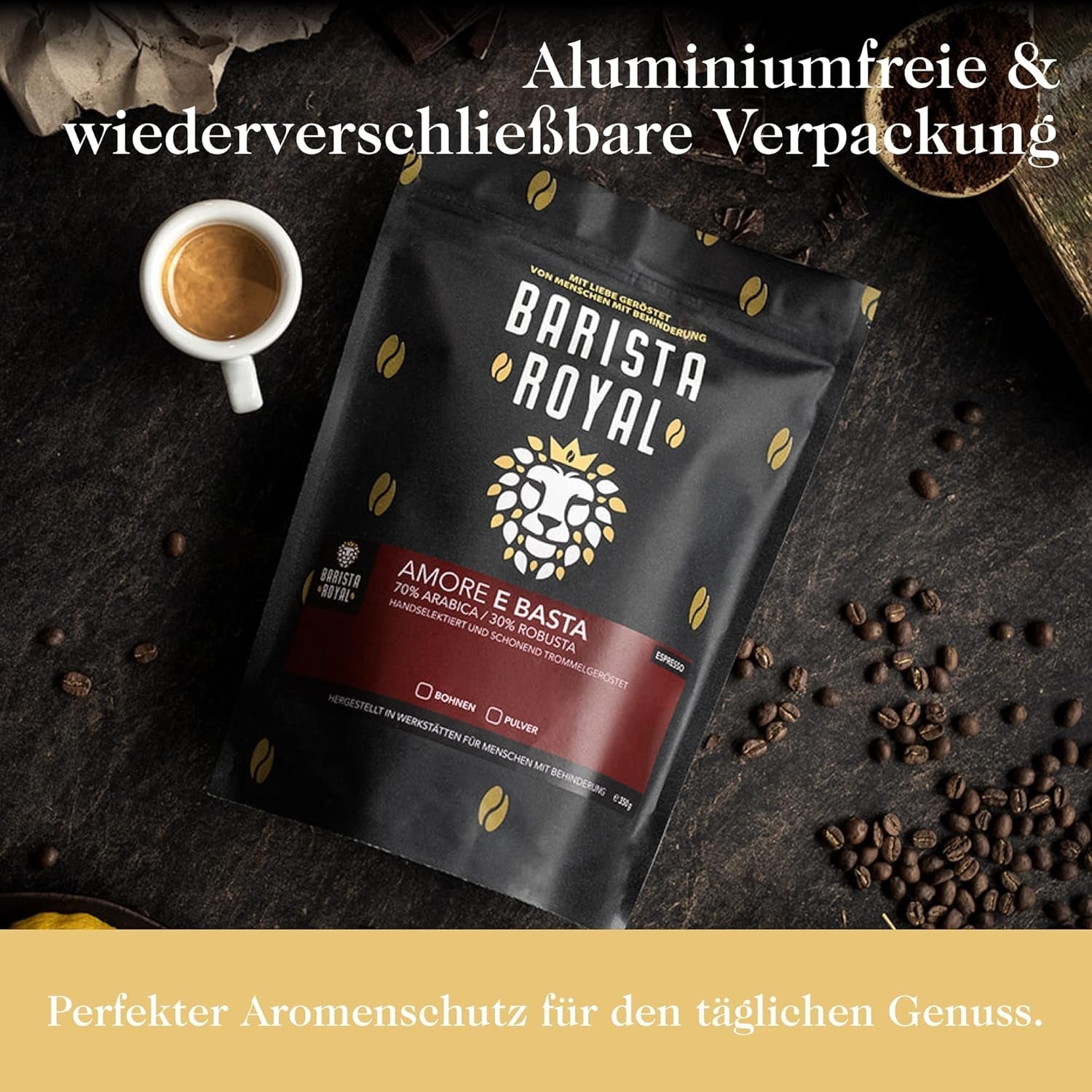 Zestaw degustacyjny do kawy pełnoziarnistej 5 x 350g | Pakiet Discovery Ziarna kawy w zestawie upominkowym | arabski | Sprawiedliwy Handel | wegańskie | Idealny do automatycznych ekspresów do kawy, ekspresów przelewowych, ekspresów przelewowych i ekspresów francuskich | KRÓLEWSKI BARYSTA
