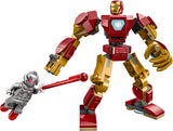 LEGO Marvel Mech Iron Mana kontra. Ultron — zabawka superbohatera z 2 minifigurkami — figurka z ruchomymi rękami, nogami i palcami — prezent dla chłopców i dziewcząt w wieku od 6 lat 76307 Besuche den LEGO-Store Building Sets