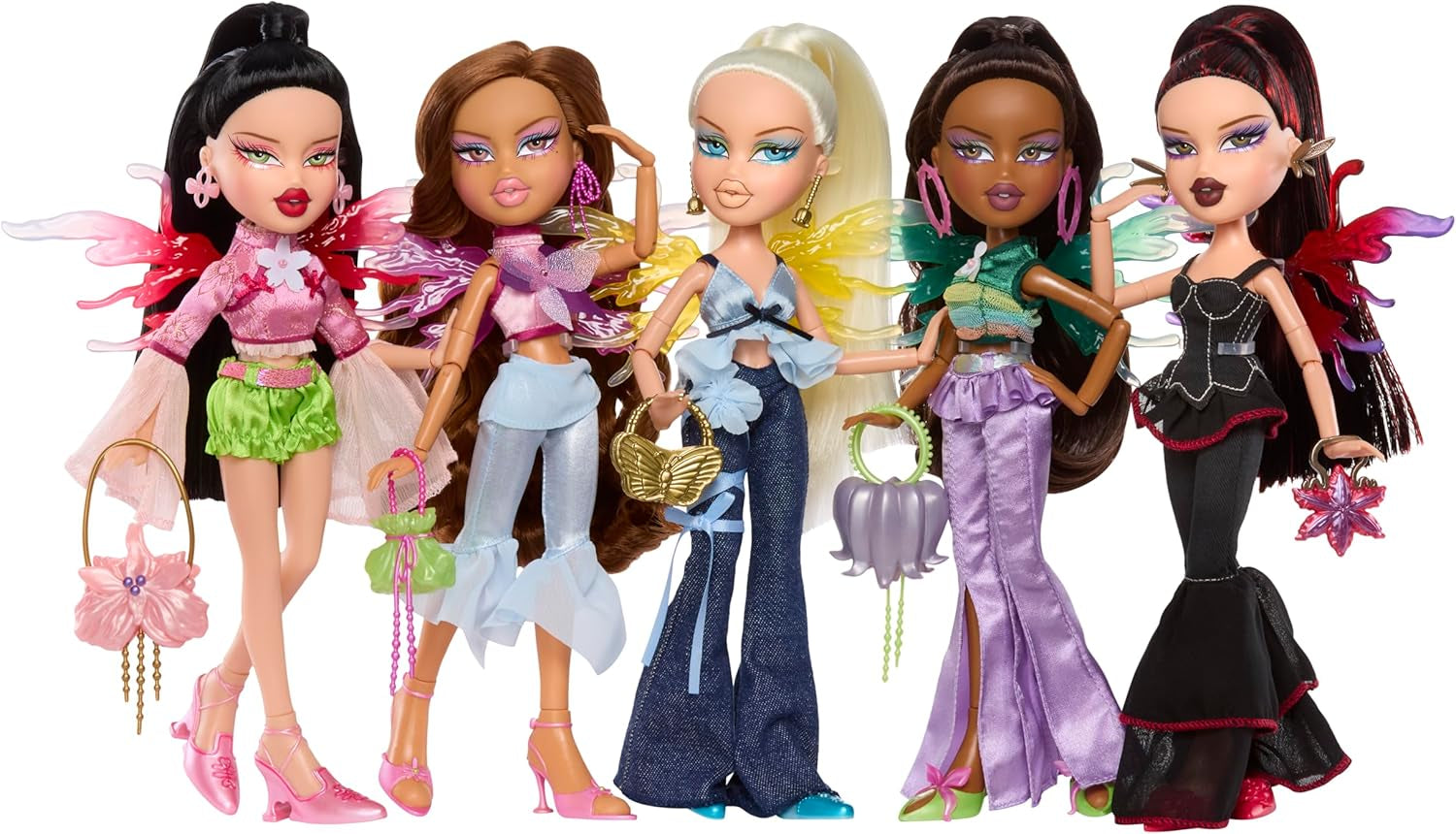 Lalka Bratz Fashion Pixiez Sasha - fantastyczna lalka kolekcjonerska z prawdziwą modą i dodatkami, skrzydłami zamieniającymi się w pierścionek