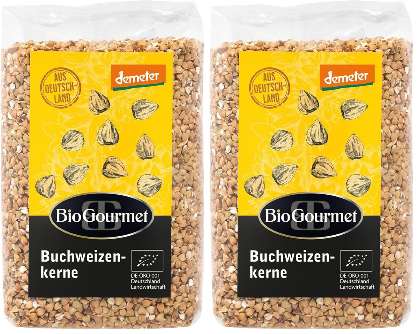 Kasza Gryczana BioGourmet Demeter – torebka 500g | Bezglutenowe, wysokobłonnikowe i regionalne | Z niemieckiego rolnictwa organicznego (Badenia-Wirtembergia/Bawaria) | Idealne do musli, sałatek i dodatków