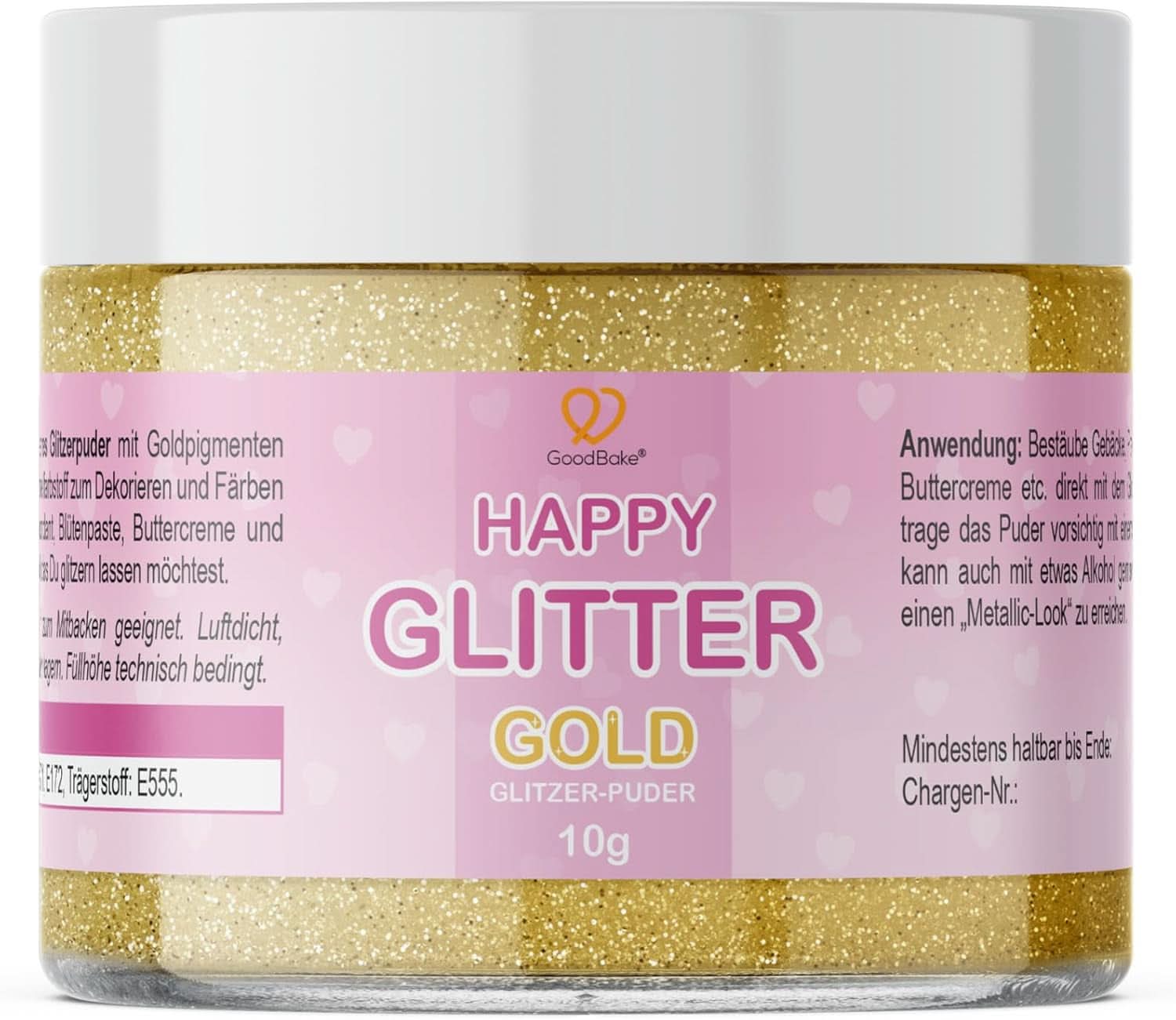 Goodbake Happy Glitter Gold - Brokat jadalny, 10 gramów Glitter Naty Shop Gold