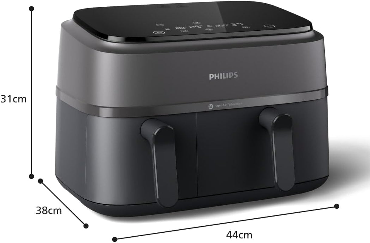 Philips Dual Basket Airfryer, seria 3000 z zestawem śniadaniowym, 9 litrów, 2 szuflady Sprzęt AGD Naty Shop