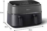 Philips Dual Basket Airfryer, seria 3000 z zestawem śniadaniowym, 9 litrów, 2 szuflady Sprzęt AGD Naty Shop