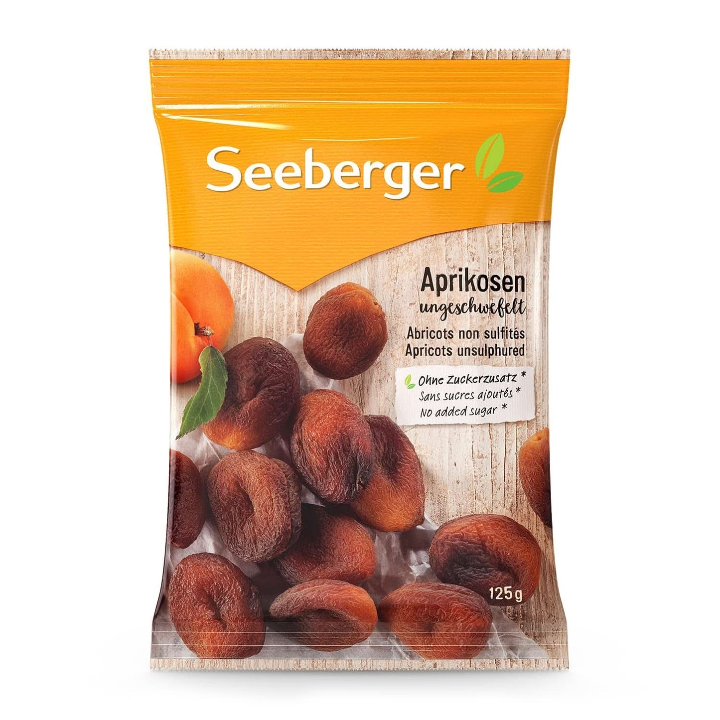 Seeberger Niegotowane suszone morele o smaku słodko-owocowym - bez dodatku cukru, 13 x 125 gramów Naty Shop produkty suszone 125 gramów