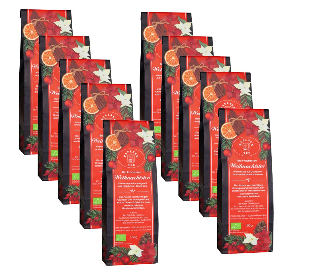 Organiczna herbata świąteczna 10 X 100 g, herbata Paulsen Tea Herbata owocowa Kontrolowana pod kątem pozostałości