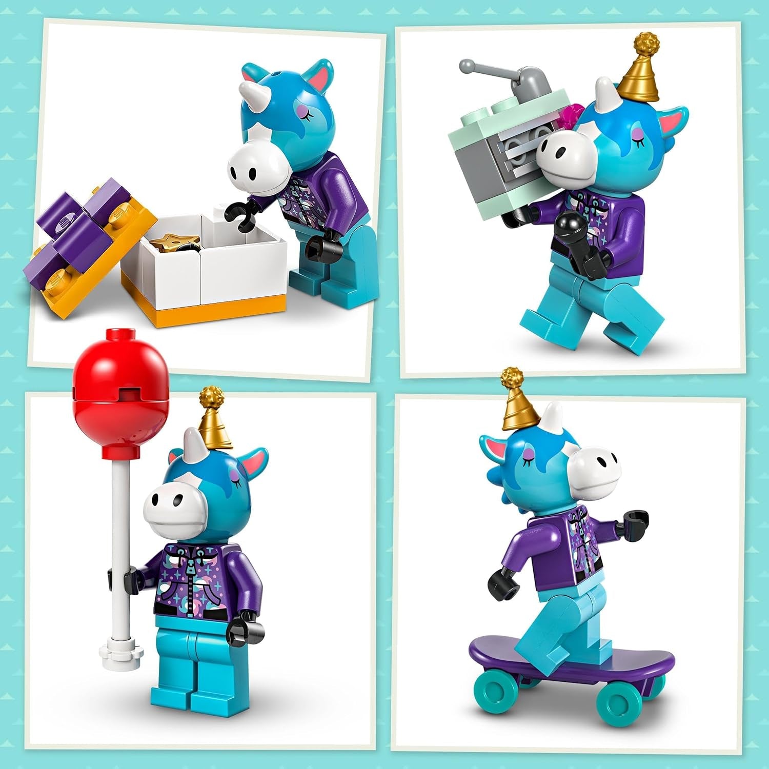 LEGO Animal Crossing Przyjęcie urodzinowe Jimmy'ego Kreatywna zabawka dla dzieci Gra wideo Koń Zestaw zwierząt Prezent dla dziewcząt i chłopców w wieku 6 lat 77046 Zestawy do budowania Besuche den LEGO-Store