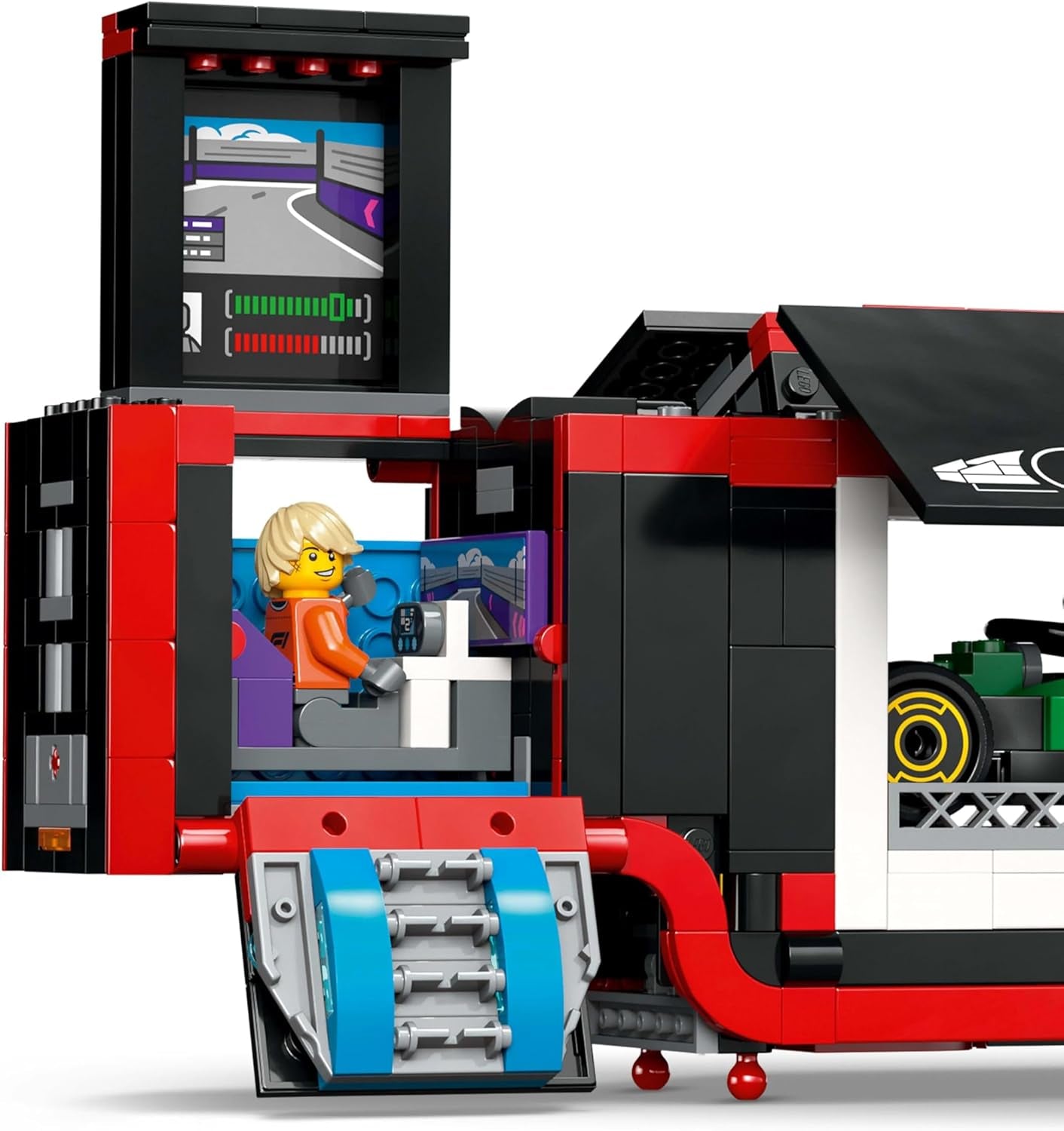 LEGO City Transporter F1 z samochodami wyścigowymi RB20 i AMR24 F1 - Zabawkowy transporter samochodów dla zespołów Formuły 1 Red Bull i Aston Martin - Zawiera. 5 minifigurek — prezent dla chłopców i dziewcząt w wieku od 8 lat 60445 Zestawy konstrukcyjne Besuche den LEGO-Store