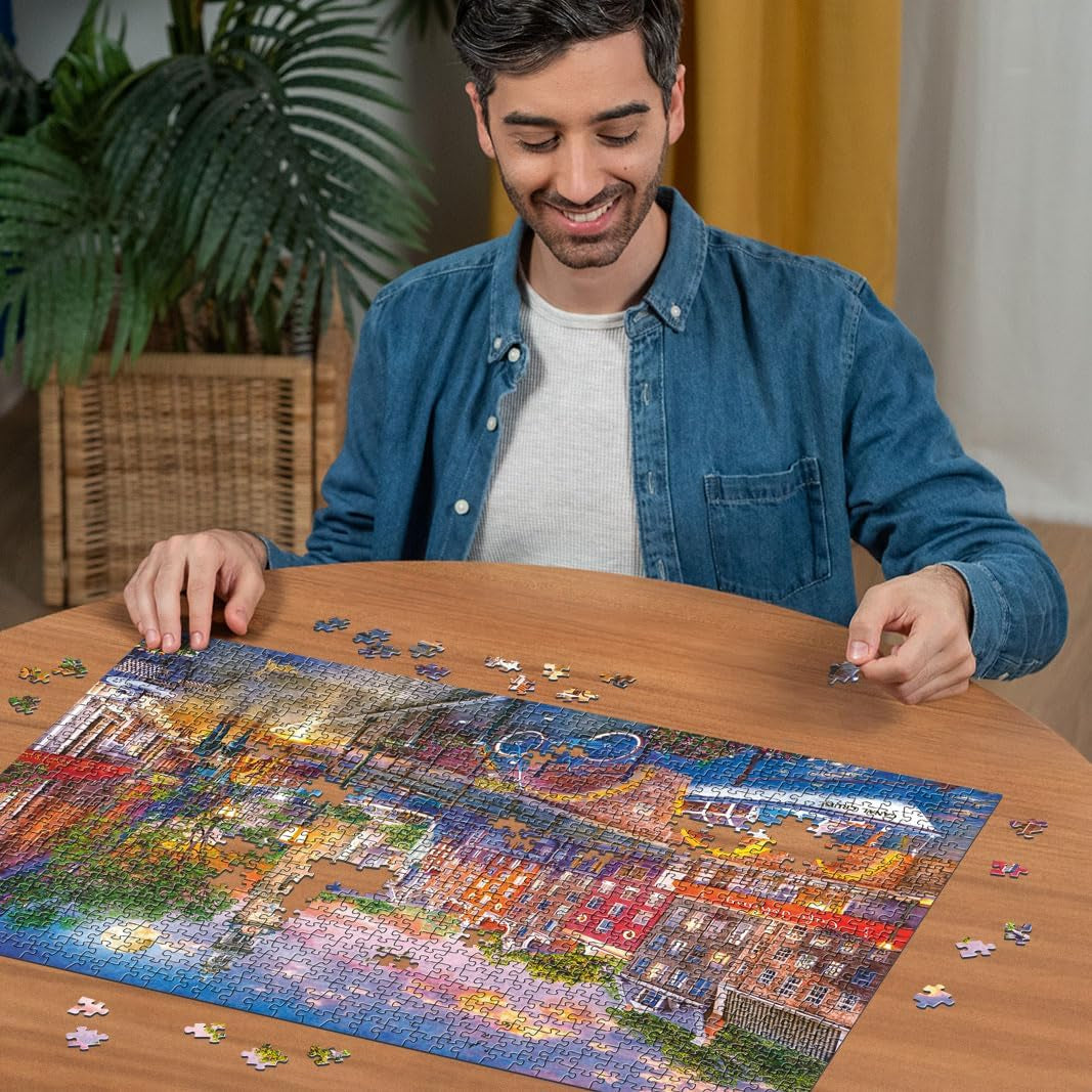 Ravensburger Puzzle 12000884 Sunset Amsterdam - 1000 elementów puzzle dla dorosłych od 14 lat Puzzle Naty Shop