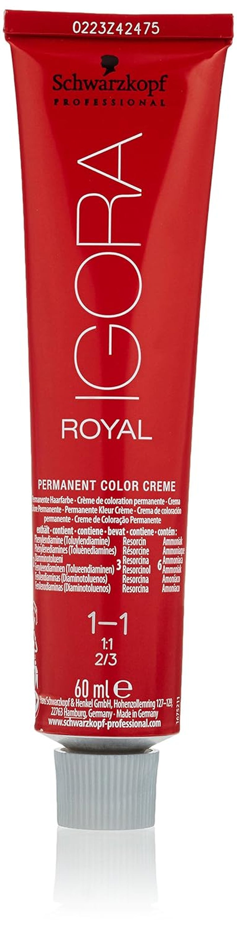 Schwarzkopf IGORA Royal Premium Hair Color 1-1 niebiesko-czarny, 1 opakowanie (1 x 60 g) Farba do włosów Naty Shop Domyślny tytuł