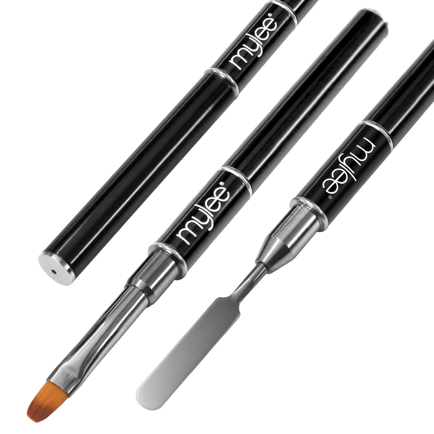 Mylee Magic Extender Gel Tool Mit Zwei Enden – 2 w 1 Pinsel & Spachtel do przedłużania UV/LED Nagelkunst, Nagelspitzen i Für