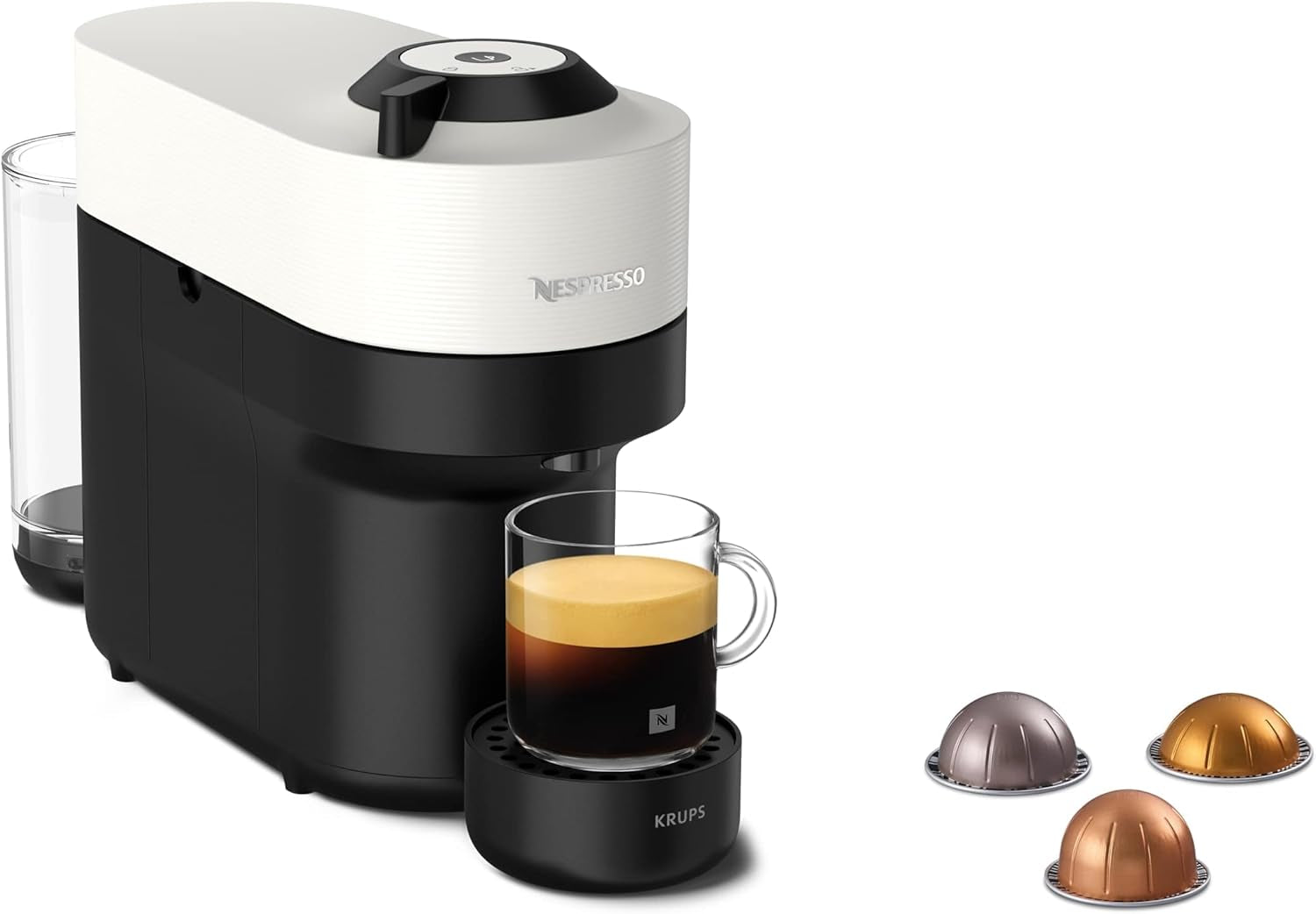 Ekspres do kawy z kapsułkami Nespresso Krups Vertuo Pop, pojemność: 560 ml, automatyczne rozpoznawanie kapsułek, system one-touch, 4 rozmiary filiżanek, skrócony czas podgrzewania, zrównoważony, Aqua Mint, XN9204