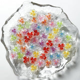 50 szt. 3D Blume Nagel Charms Nägel Zubehör Nageldesign Glitzersteine ​​​​Nailart Strasssteine ​​​​Kwiatowe zawieszki do paznokci Luminous Flower Nail Art Charms Bunte Blumen Deko Nagel Steinchen Kwiaty Cyrkonie do paznokci