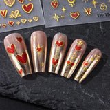 JMEOWIO Nagelsticker Mond Stern 10 Blatt Nail Art Naklejka Selbstklebend Nagelaufkleber Dekoration Nageldesign Zubehör