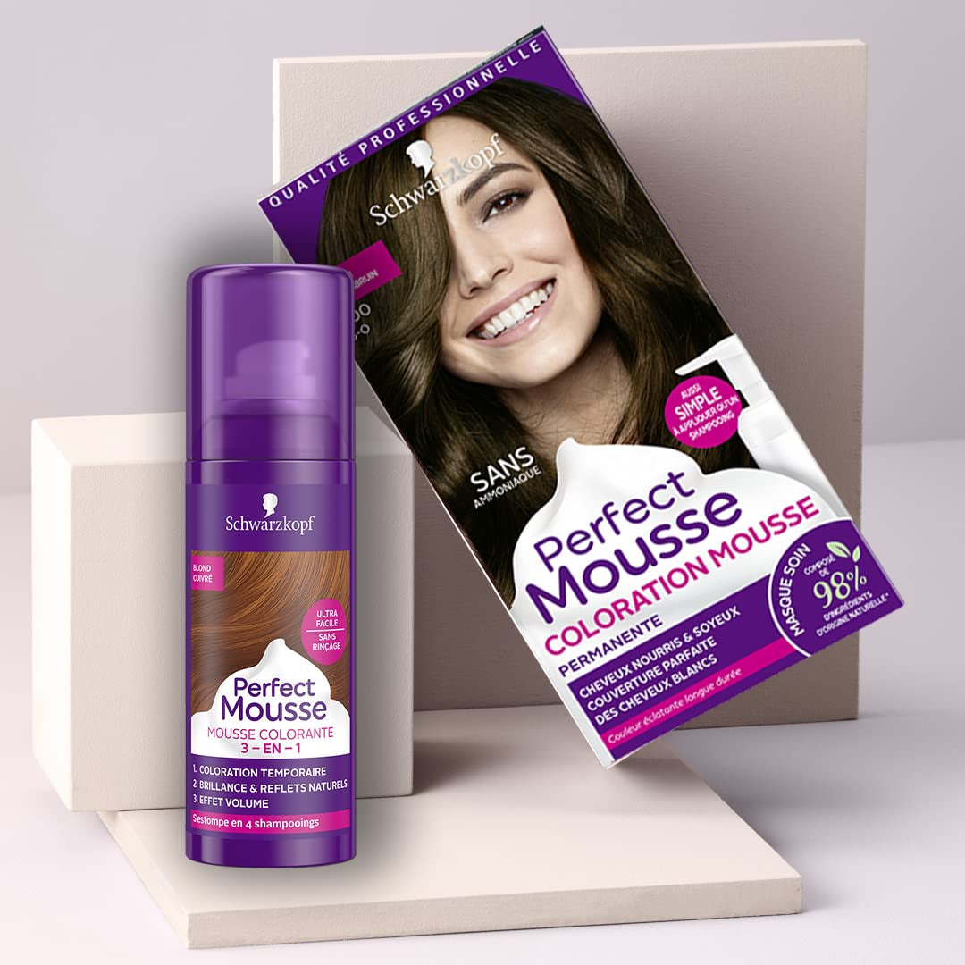 Perfect Mousse Trwała pianka koloryzująca, 668 Hasellnuss Farba do włosów Naty Shop