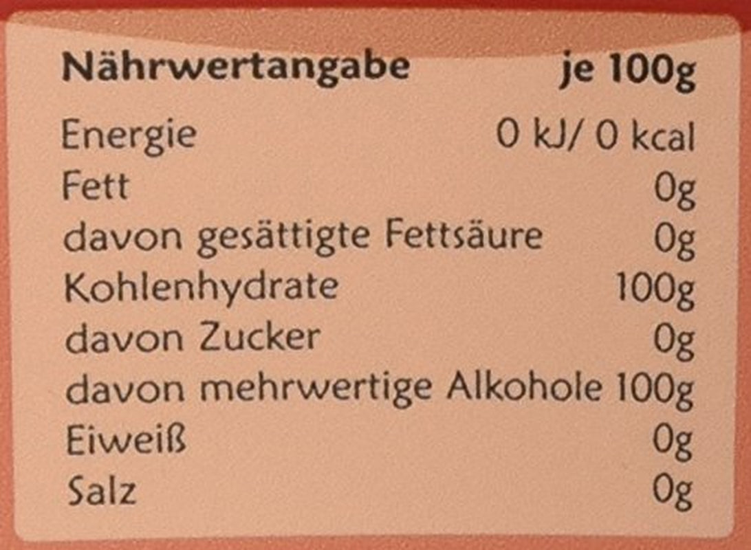 Erytrytol, opakowanie 1Er (1 X 1 kg) 1000 gramów substancji słodzących Naty Shop