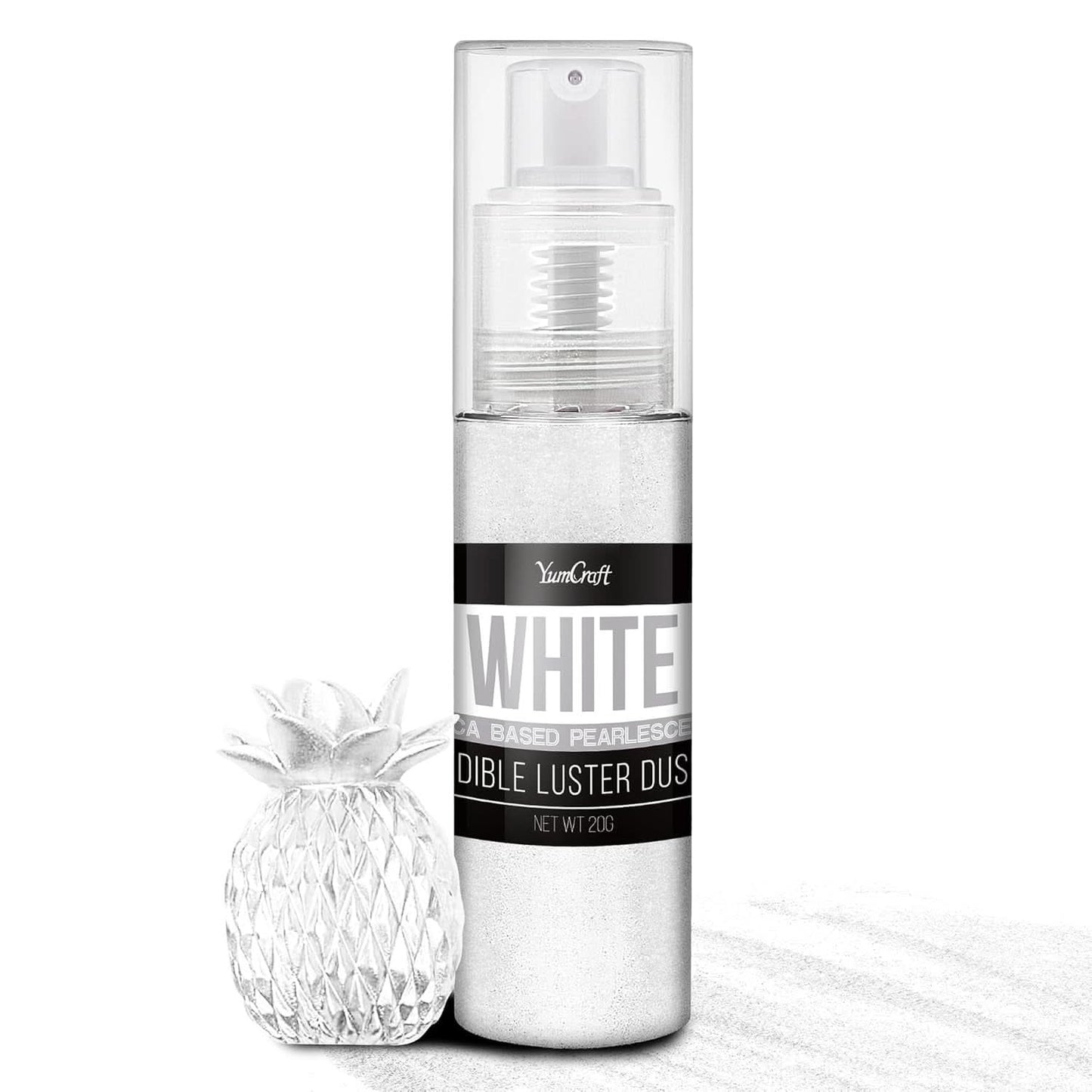 Jadalny spray brokatowy, 20 gramów Naty Shop White