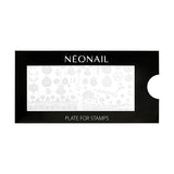 NÉONAIL Nagel Stempel Mit Schaber - Nägel Selber Machen - Stempel do zdobienia paznokci - Nageldesign Für Nagel Schablone - French Nails Stempel - Silikon Nagelstempel