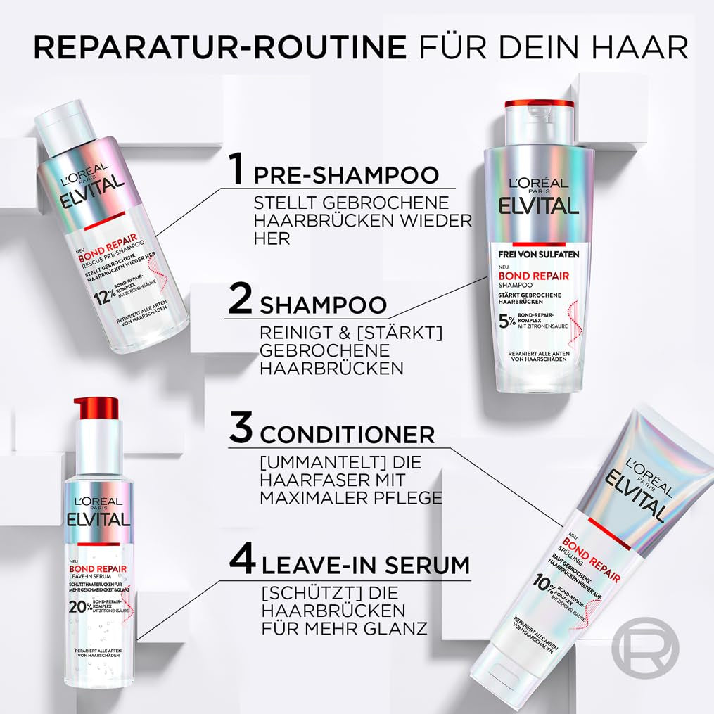 L'Oréal Paris Elvital Bond Repair Szampon, delikatne mycie do regeneracji włosów L'Oréal Prysznic i Kąpiel