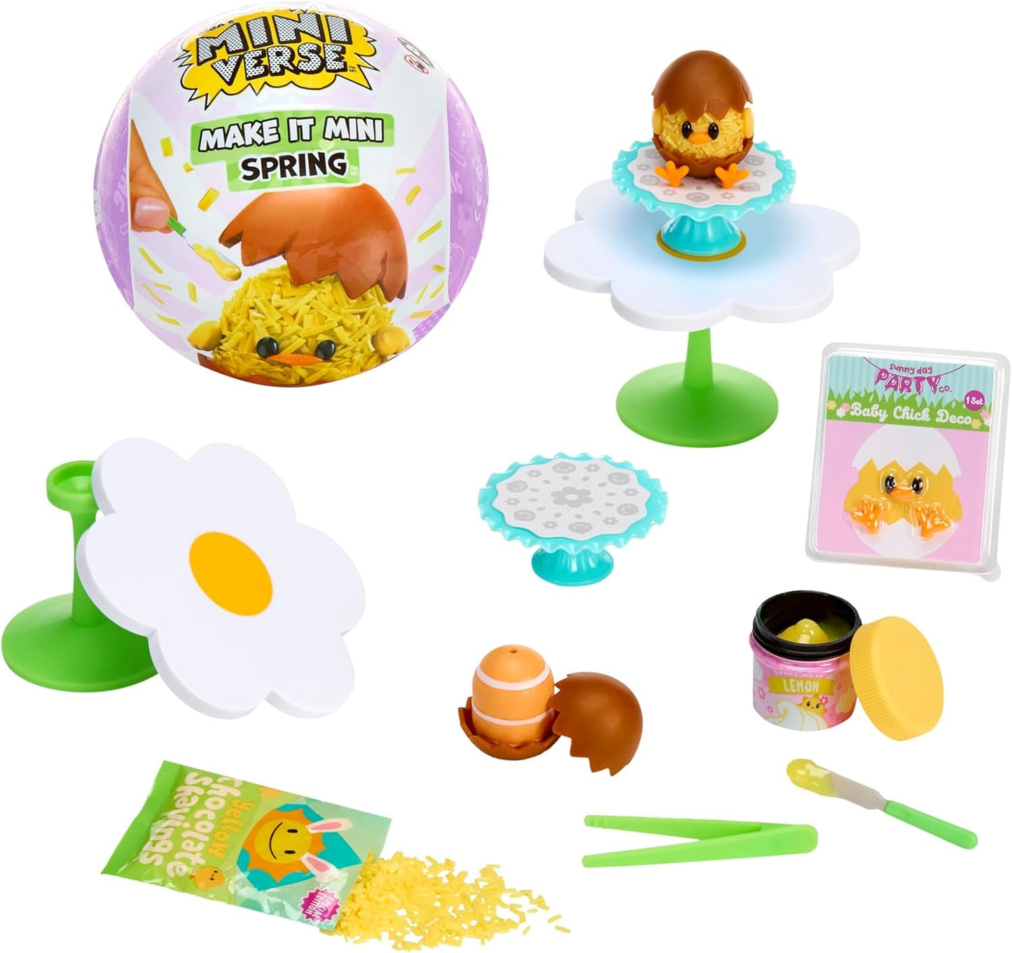 Seria Miniverse Make It Mini Spring firmy MGA – sezonowe miniaturowe przedmioty kolekcjonerskie z żywicy do majsterkowania i ekspozycji z replikami, niejadalnymi składnikami – dla kolekcjonerów i dzieci w wieku od 8 lat