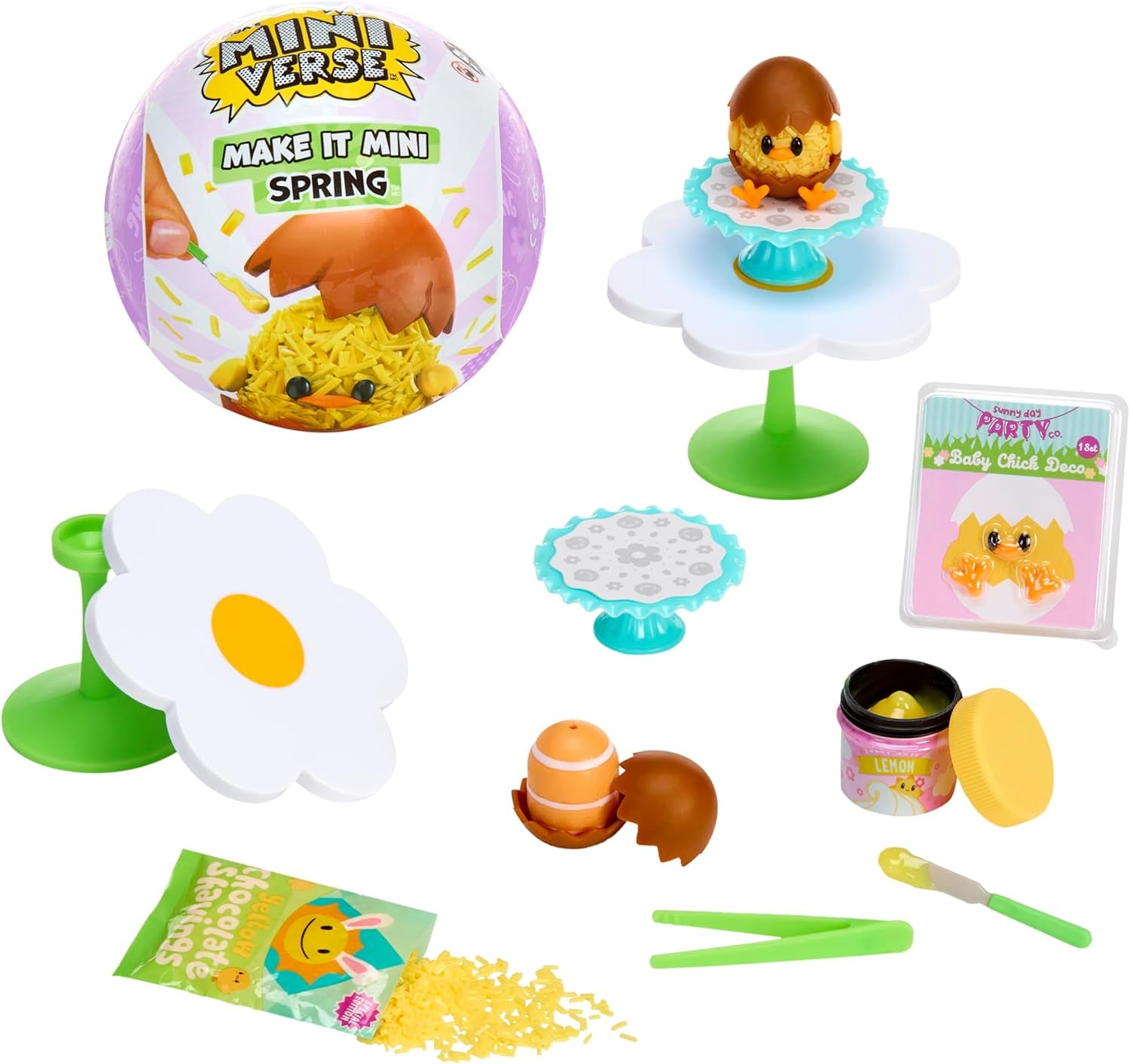 Seria Miniverse Make It Mini Spring firmy MGA – sezonowe miniaturowe przedmioty kolekcjonerskie z żywicy do majsterkowania i ekspozycji z replikami, niejadalnymi składnikami – dla kolekcjonerów i dzieci w wieku od 8 lat