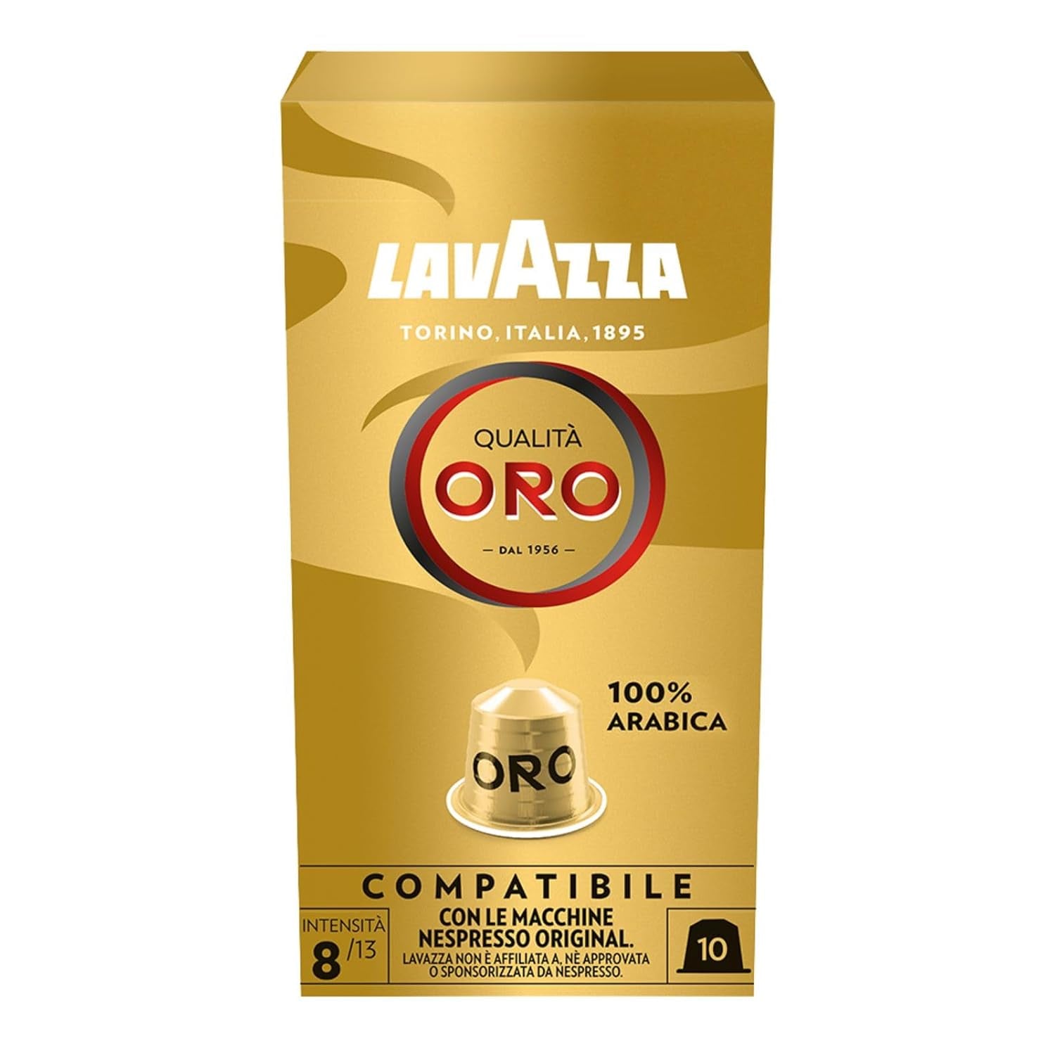 Lavazza Qualità Oro, Arabica-Bohnen o owocowo-kwiatowym smaku, 10 kapsułek, kompatybilna z Nespresso