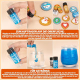 Essbarer Glitzer - 3 Torten Kuchen Deko Essbare, Metallic Lebensmittelfarbe Flüssiges, Jadalny brokat Für Muffin, Koktajl, Pianki - 10Ml Naty Shop