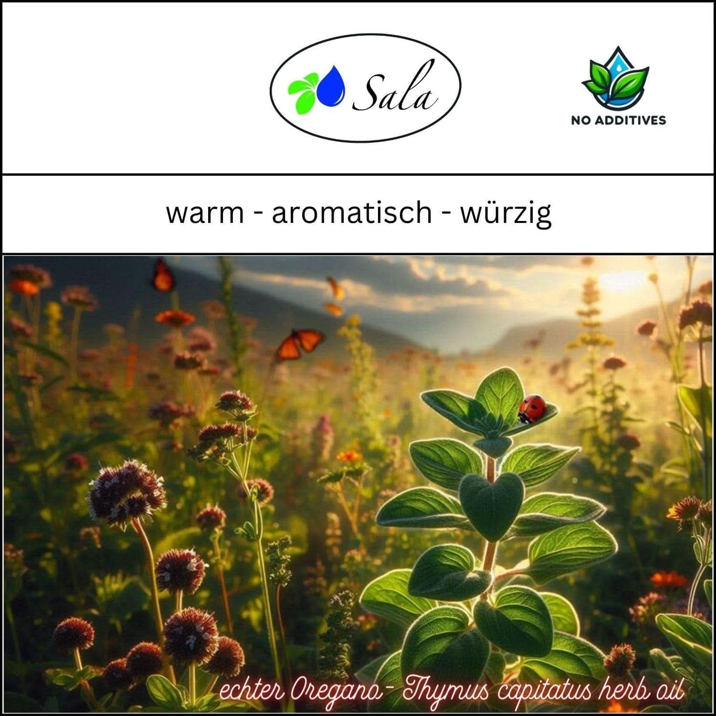 Oregano Oil Aroma Essential Oregano Oil BIO - Do spożycia - 100% naturalny 30 ml Arome Naty Shop