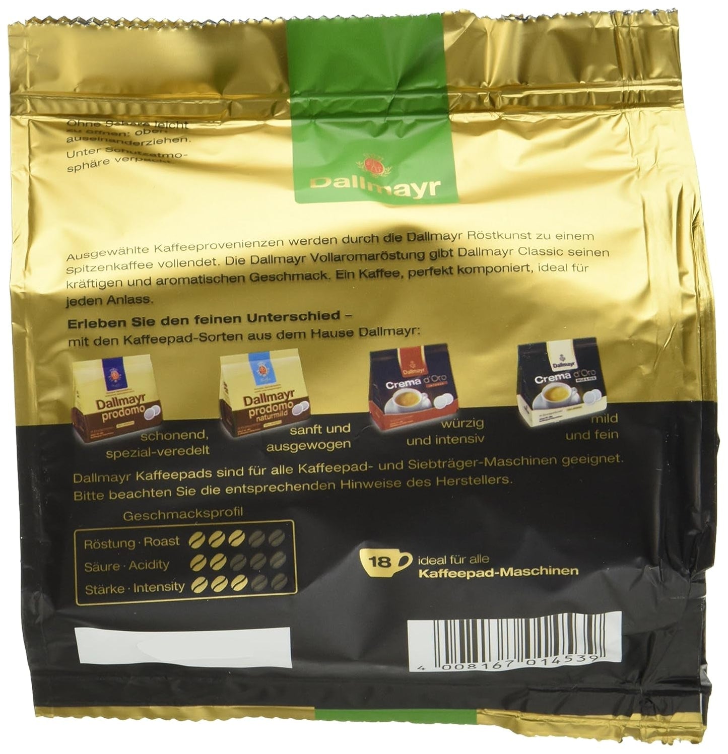 Kaffee Classic Kaffeepads 16 + 2, pakiet 5er (5 x 124 g)