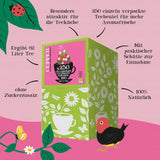 Cupper Organiczna herbata owocowa Żurawina Malina | Herbata malinowa | 250 niebielonych torebek herbaty | Duża paczka | Idealny do biura | Ekologiczne | Sprawiedliwy handel