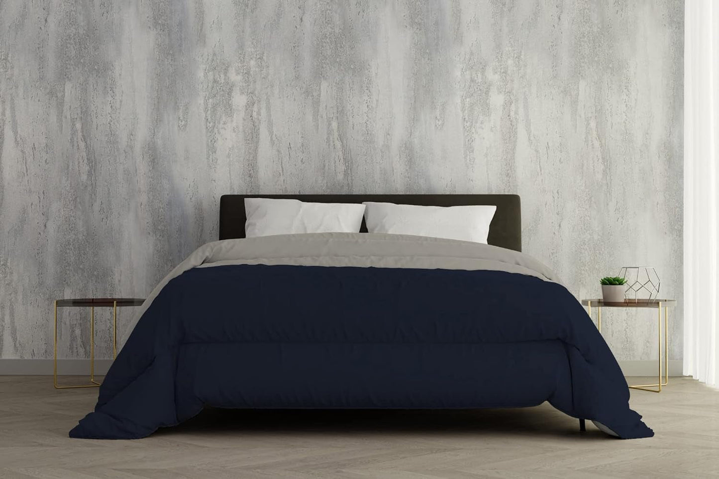 Włochy Pościel Kołdra zimowa, jasnoszary/ciemnoszary, 2 miejsca, 250 x 200 cm Kołdry i kołdry Naty Shop Blu Scuro/Grigio Chiaro 250 x 200 cm