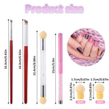 Nail Art Rendering-Werkzeuge Schwamm Undtupfpinsel, Sponge Brush Applicator, Doppelter Kopf Ombre Sponge Stick Mit 4 Ersatzköpfe, Nail Art Schwamm Und Tupfpinsel, Ombre Nagelpinsel Für Gelnägel
