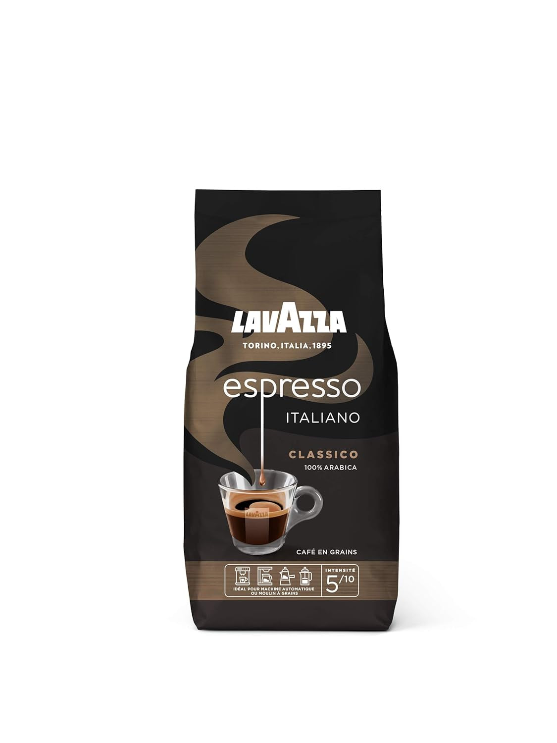 Kawa ziarnista Lavazza Espresso Italiano, 100% Arabica Espresso, zbilansowana i aromatyczna, opakowanie 500g
