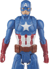 Marvel Avengers Titan Hero Series Blast Gear Kapitan Ameryka Figurka 30 cm Duża zabawka dla dzieci w wieku powyżej 4 lat Niebieskie figurki Naty Shop