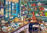 Schmidt Spiele 59656 Studio artysty, 1000-częściowe sekretne puzzle Naty Shop Puzzle