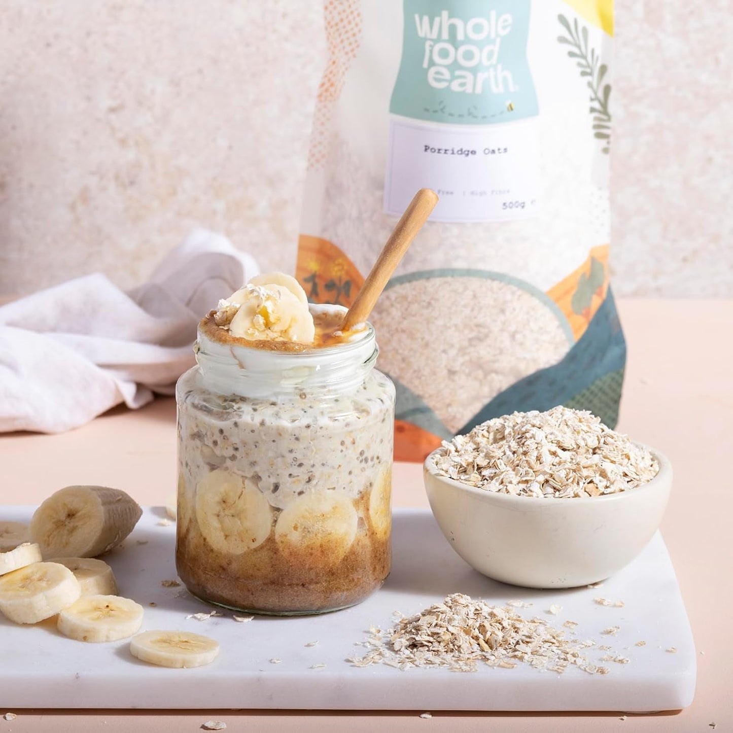 Wholefood Earth - Ekologiczna owsianka owsiana 3 kg | Bez GMO | wegańskie | Bogaty w błonnik