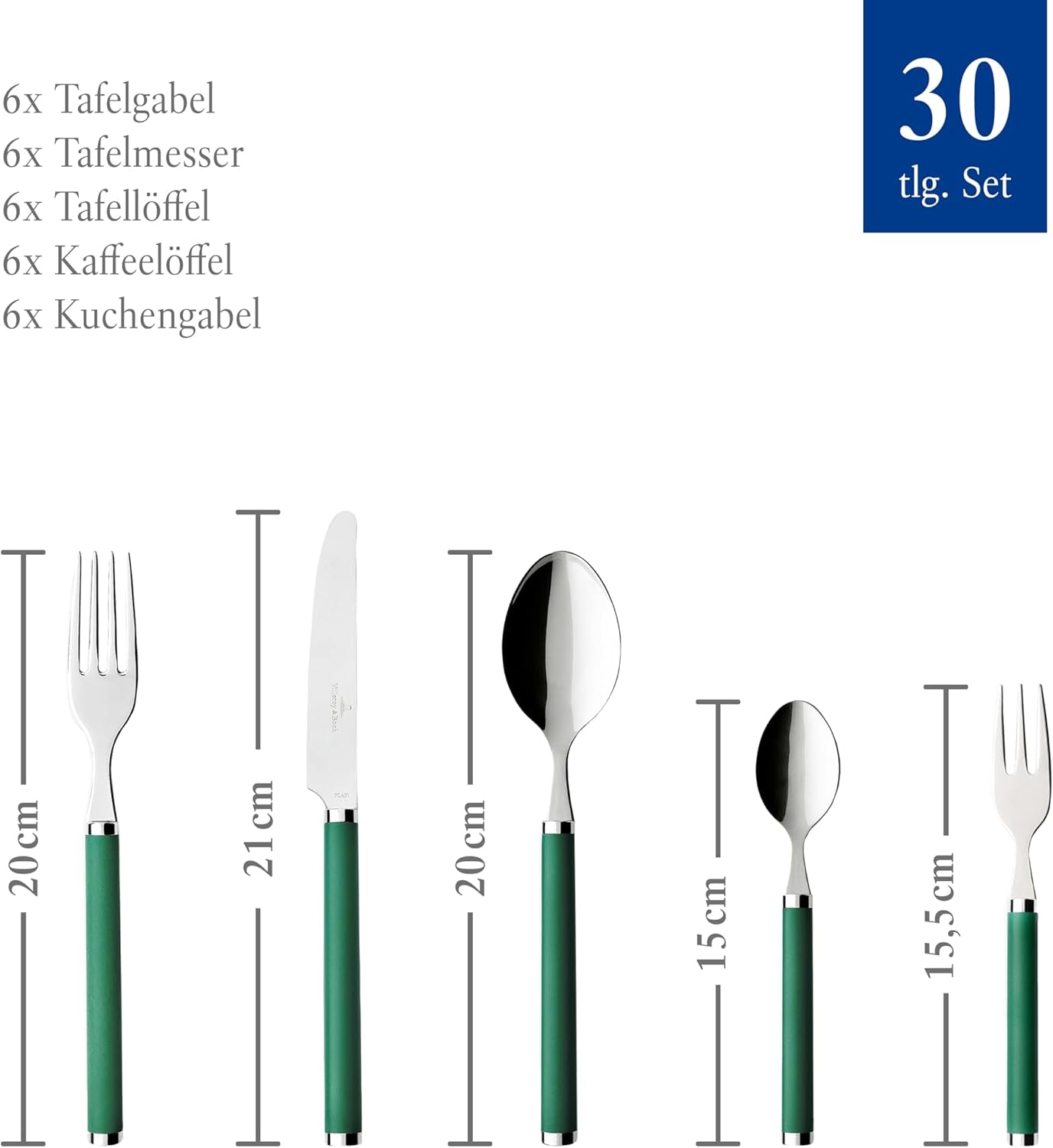 Villeroy & Boch – Zestaw sztućców Graj! Zielony Ogród, 30 sztuk Kuchnia Naty Shop