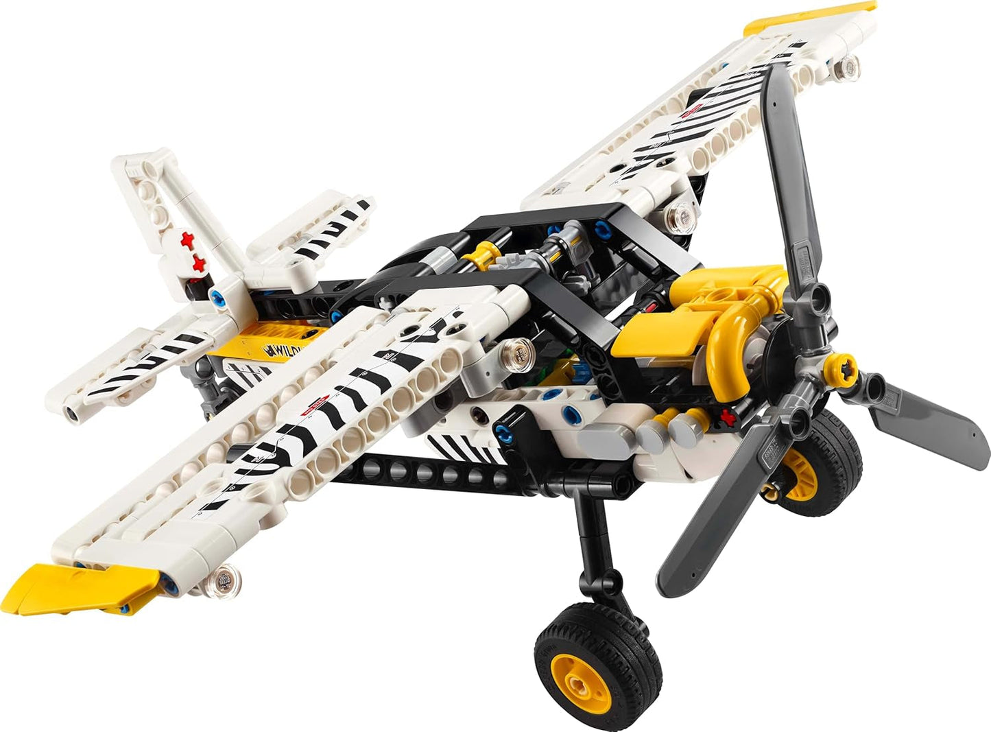 LEGO Technic Zabawka do budowania samolotu ze śmigłem dla dzieci Prezent dla chłopców i dziewcząt 8-letni 4-cylindrowy silnik tłokowy z obrotowym śmigłem Model samolotu 42198 Zestawy do budowania Besuche den LEGO-Store