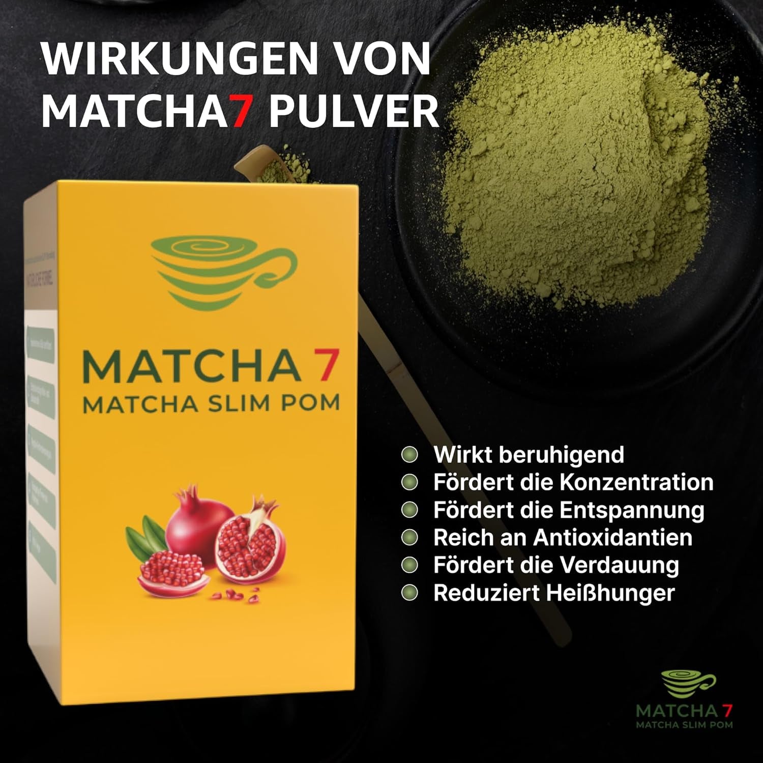 ® Ceremonial Matcha Powder X Granat 100G [Wspomaga odchudzanie i metabolizm] - Herbata zielona dla aktywnego i zdrowego trybu życia - Herbata zielona bez dodatków (czysta i naturalna)