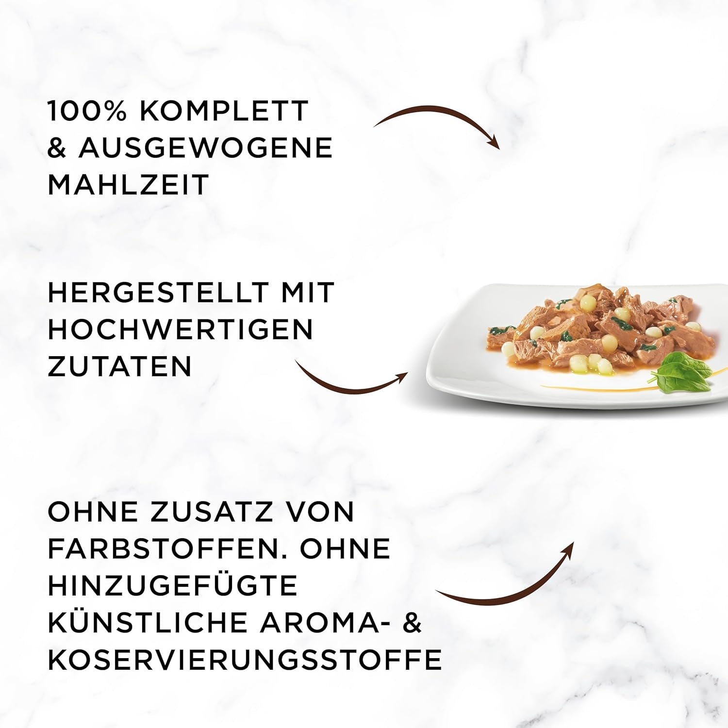 Gourmet Mokra karma dla kotów a la carte z kurczakiem, szpinakiem i makaronowymi perełkami, opakowanie 26 szt. (26 x 85 g)