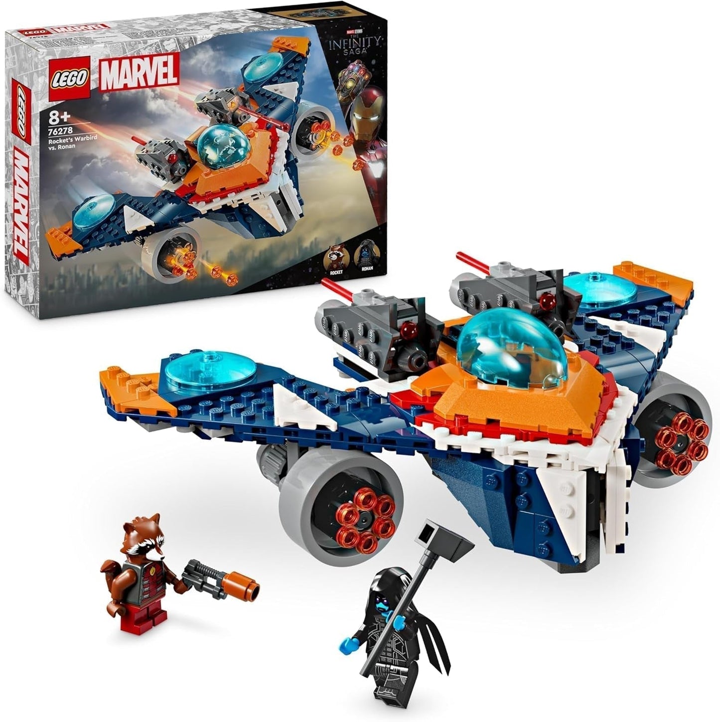 LEGO Marvel Rakiety Statek kosmiczny kontra. Zestaw statku kosmicznego Ronana do zbudowania Strażnicy Galaktyki Figurka superbohatera Prezent dla chłopców i dziewcząt w wieku 8 lat 76278 Zestawy do budowania Besuche den LEGO-Store Single
