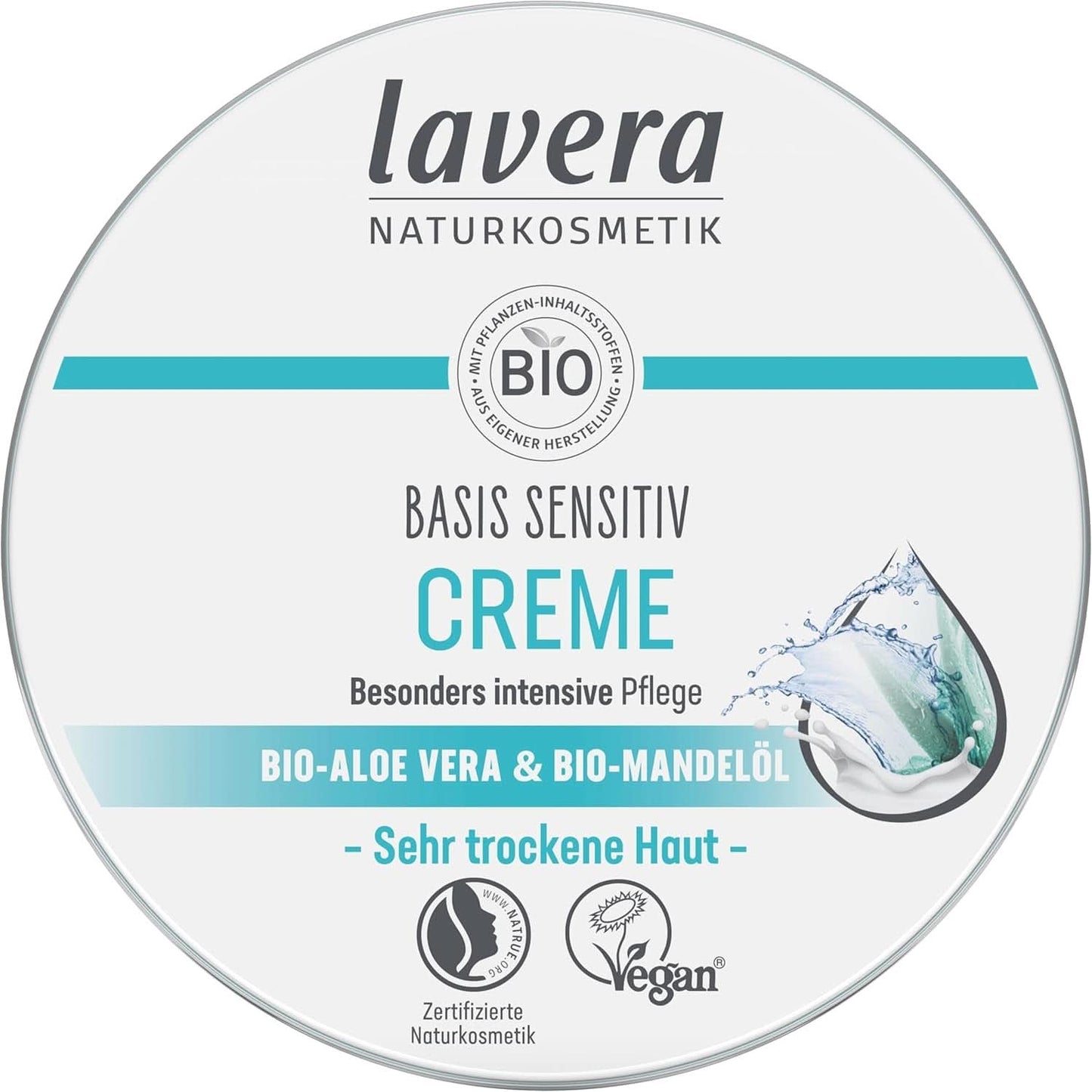 Lavera Basis Sensitiv, intensywna pielęgnacja skóry suchej z aloesem i olejkiem migdałowym, 150 ml Naty Shop Default Title