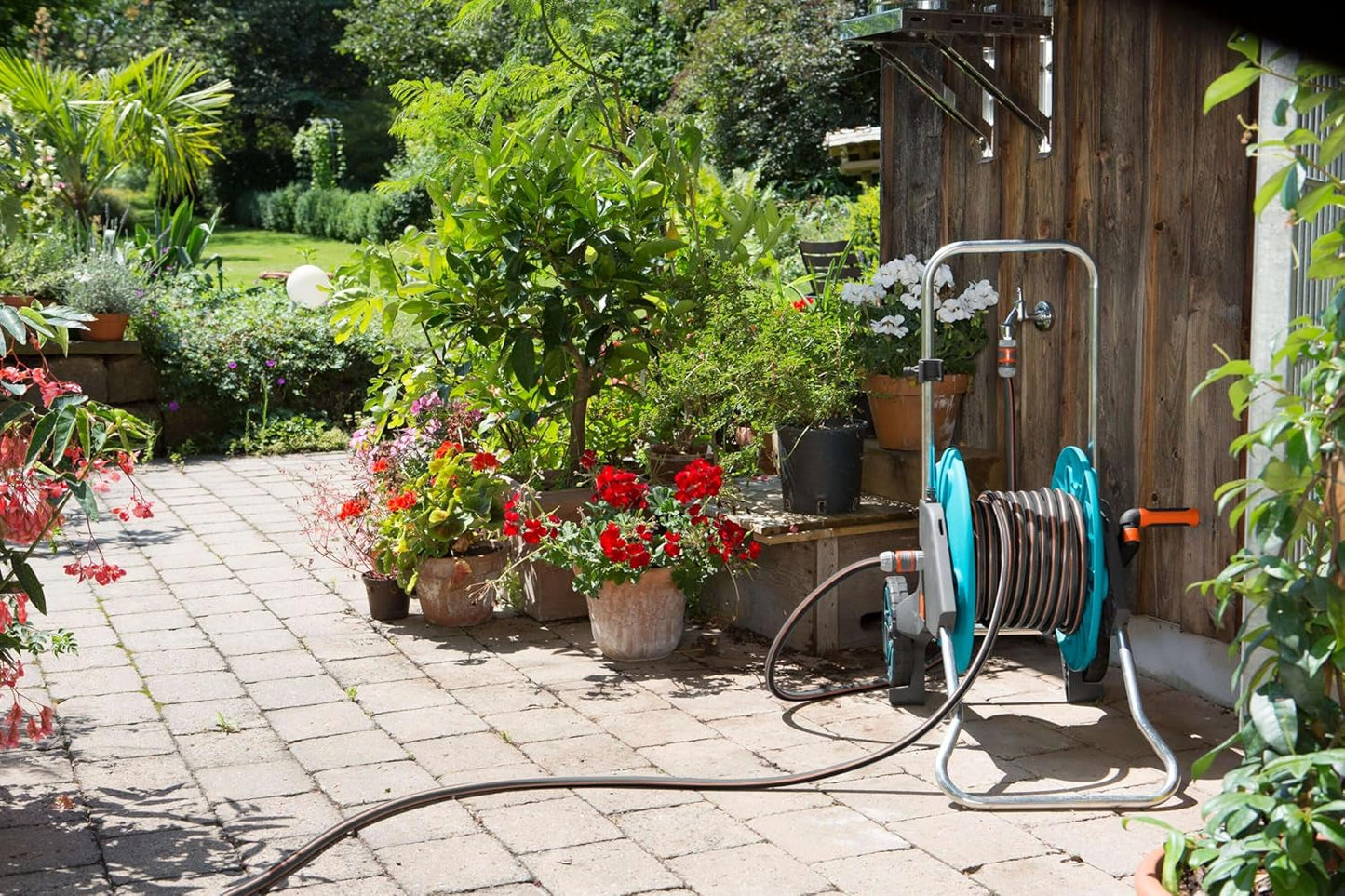 Gardena Comfort FLEX 19 mm (3/4 cala) wąż, 25 m: Elastyczny, stabilny wymiarowo wąż ogrodowy z profilem Power-Grip, wykonany z wysokiej jakości materiału spiralnego, ciśnienie rozrywające 25 bar, bez elementów systemowych (18053-20)