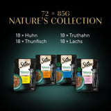 SHEBA Nature's Collection w sosie - wysokiej jakości mokra karma dla kotów, drobnej odmiany (MSC) w porcjowanych saszetkach - 72 x 85 g
