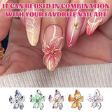 Zestaw 50 Stück 3D Blume Nail Charms, Bunte Nageldesign Zubehör, Nägel Charms i Nagel Art Charms, Perfekt Für Nailart, Maniküre Dekoration i DIY Nageldesign
